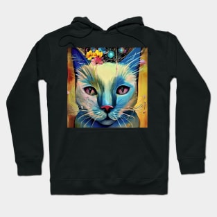 blue cat Hoodie